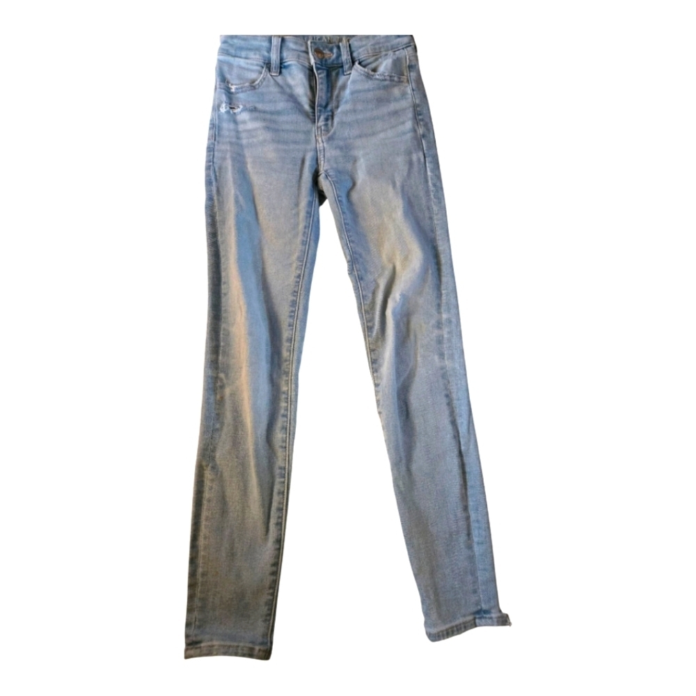 American Eagle Light Blue Denim Jeans high rise skinny jegging size 00 short